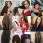 Дълга на вълни тъмно кафява перука без бретон, снимка 3