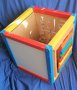 голяма дървена кутия КУБ за играчки с образователни игри по страните Швейцария, снимка 3