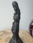 чугунена статуетка 26см-3кг/Дева Мария с Христос/стара немска желязна религиозна фигура, снимка 2
