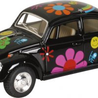 Метални колички: Volkswagen Beetle 1967 Flower Power (Фолксваген Бръмбар (костенурка), снимка 1 - Колекции - 32078195