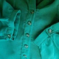Синьо-зелена ефирна блуза Culture🍀💕 M/L,L🍀💕арт.120, снимка 7 - Блузи с дълъг ръкав и пуловери - 30098307