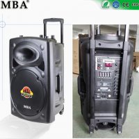 Нови MBA Караоке Колона F15 MBA 3000w с 2 микрофона ,акумулатор, Bluetooth и FM, снимка 12 - Тонколони - 37514704