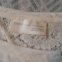 ZARA Тениска/Бяла с дантела, снимка 5 - Тениски - 32096364