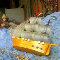 Стар български сувенир платноходен кораб - Бургас, снимка 3 - Други ценни предмети - 40482400
