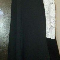 Луксозна рокля в черно и бяло, от дантела и плътен плат👗🌹S,M👗🌹арт.872 , снимка 5 - Рокли - 30729767