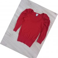  Червена блуза тънко плетиво H&M, снимка 1 - Блузи с дълъг ръкав и пуловери - 34154774
