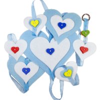 Висяща украса сърца - комплект за шиене от филц, снимка 9 - Други - 23433724