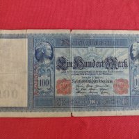 Райх банкнота 100 марки 1910г. Германия уникат за колекционери 28289, снимка 1 - Нумизматика и бонистика - 37144636