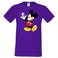 Мъжка тениска Mickey Mouse Peugeot Подарък,Изненада,Рожден ден, снимка 7 - Тениски - 36577472