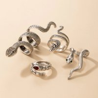 Пръстени змия с рубин и смарагди, снимка 4 - Пръстени - 38568814