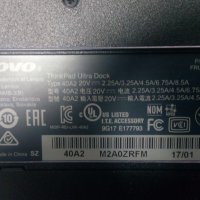 Докинг станция Lenovo ThinkPad Ultra Dock модел 40A2, FRU P/N 00HM917, снимка 2 - Кабели и адаптери - 39750829