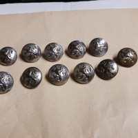 Военни царски метални копчета Царство България - 11 броя, снимка 1 - Антикварни и старинни предмети - 44750197