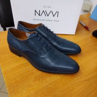 НАМАЛЕНИЕ-Мъжки обувки естествена кожа м. 116 т. сини , снимка 1 - Официални обувки - 38272119