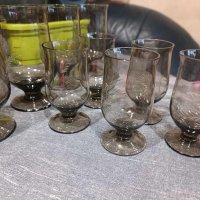 СОЦ сервиз чаши от тъмно стъкло, снимка 3 - Сервизи - 44260425