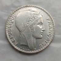 20 франка 1934 сребро, снимка 2 - Нумизматика и бонистика - 42211164