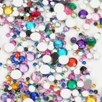 Разноцветни камъчета за декорация на нокти 2000 дрехи чаши, снимка 2 - Продукти за маникюр - 31590523