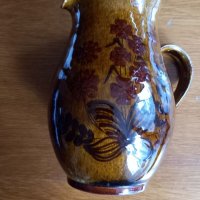 Керамична ваза с флорални мотиви , снимка 1 - Вази - 39515870