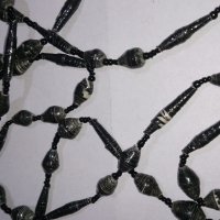 Стилен гердан каталин наниз черен - 8798, снимка 4 - Колиета, медальони, синджири - 29166047