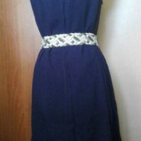 Тъмно синя рокля с рязана дантела👗🍀S/M,M👗🍀арт.1077, снимка 8 - Рокли - 30005560