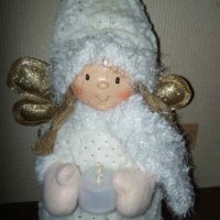 Уникално пухкаво бяло Коледно ангелче.Светещо., снимка 13 - Декорация за дома - 38515725