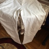 Дълъг бял панталон 100 процента памук, снимка 1 - Панталони - 37259129