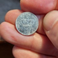 Рядка сребърна монета  в качество 50 лепта 1874 Гърция, снимка 2 - Нумизматика и бонистика - 44475122