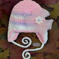 Детски зимни ръчно плетени шапки, снимка 3 - Шапки, шалове и ръкавици - 30784283