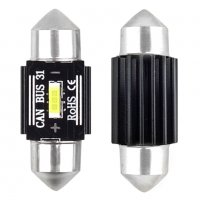Диод комплект LED CANBUS 1 SMD 31мм UltraBright 1860 Festoon Бял 12V / 24V, #1000051877, снимка 1 - Аксесоари и консумативи - 35120357