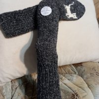 Ръчно плетени чорапи с 40% вълна размер 38, снимка 2 - Дамски чорапи - 39443985