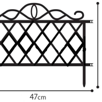 Комплект декоративна градинска ограда с орнаментно око - 3бр. / 47.5 х 36 см. /, снимка 4 - Огради и мрежи - 44759162