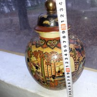 Голяма стара антикварна ваза Сатцума Satsuma рисувана, снимка 9 - Антикварни и старинни предмети - 35141725