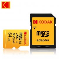 Kodak Original Micro SDXC+TF Card 64/128GB Class 10 U3 A1 V30 (+ адаптер), снимка 2 - Карти памет - 38004771