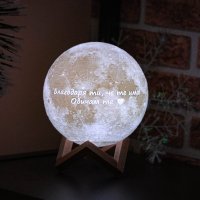 Лунна лампа със снимка и текст - 4 размера/ 3 или 16 цвята на светлината , снимка 5 - Арт сувенири - 35561134