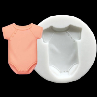 Бебешка дреха Боди силиконов молд форма декорация украса торта фондан, снимка 2 - Форми - 23766863