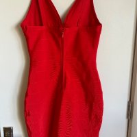 червена бандажна рокля, снимка 5 - Рокли - 42612285