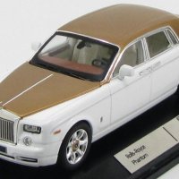 Rolls-Royce Phantom "Middle east special" 2010 White and Gold - мащаб 1:43 на IXO моделът е нов, снимка 1 - Колекции - 31644694