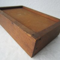 ?  Стара дървена кутия с плъзгащ капак, дърво стара, снимка 6 - Други - 31791297