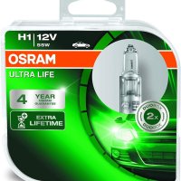 Халогенни крушки OSRAM ULTRA LIFE H1,H4,H7,H11-DUO BOX, снимка 2 - Части - 31755276