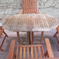 Скандинавско производство-  тиково дърво ,маса,стол, снимка 4 - Градински мебели, декорация  - 39577834
