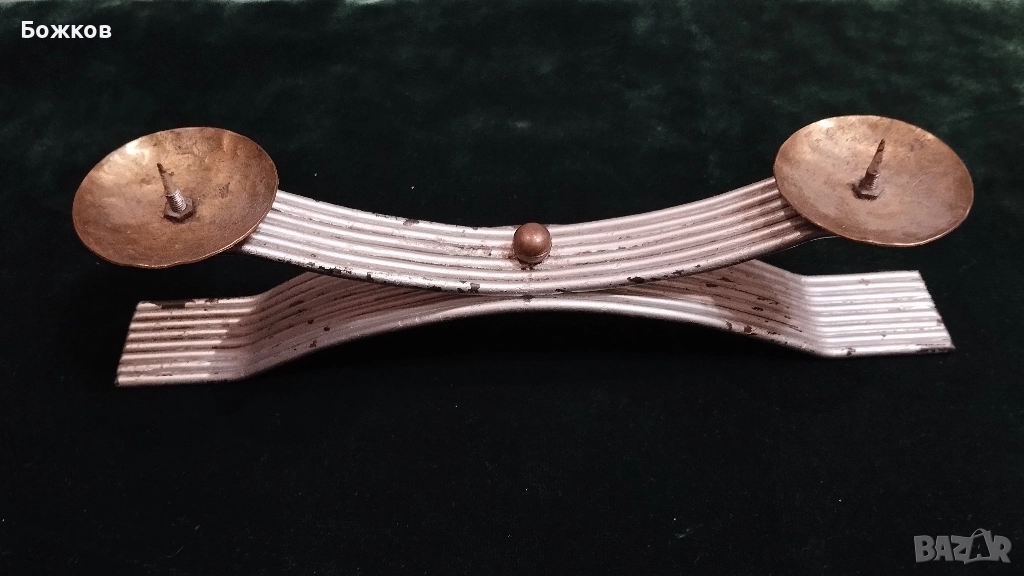 свещник месинг, снимка 1