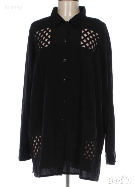 НОВА голяма дамска риза с прозрачни участъци (размер 2ХЛ), снимка 1