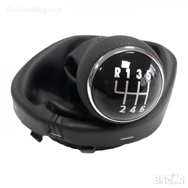 Топка с маншон за скоростен лост Automat, За VW TOURAN, CADDY, 6 скорости, Черен, снимка 1