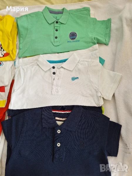 Тениски с яка 6-7 г. - 3 броя за 15 лв, снимка 1