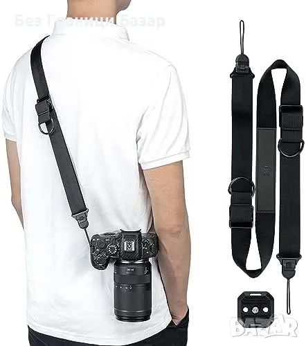 Нов Регулируем бързоосвобождаващ ремък за DSLR/Безогледални камери, снимка 1