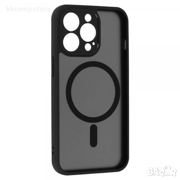 Калъф Go Boy Акрилен Силикон Мат MagSafe / Черна рамка / за iPhone 17 Pro Max 6.9 Баркод : 3132852, снимка 1