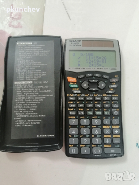 Научен калкулатор Sharp EL W506 B Writeview, снимка 1