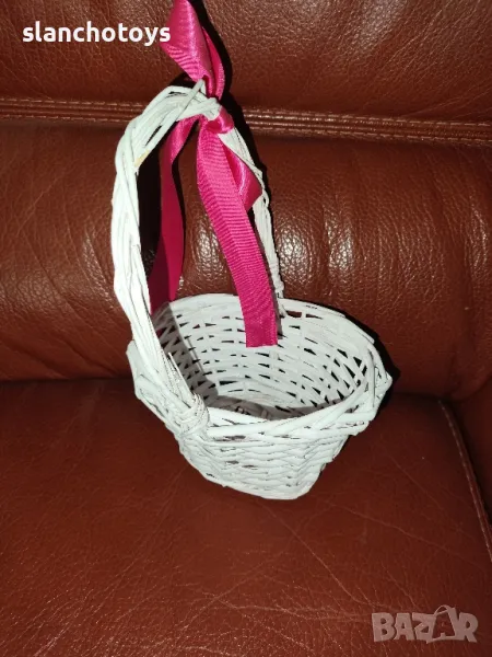 Малка бяла кошничка, 15/11/35см., снимка 1