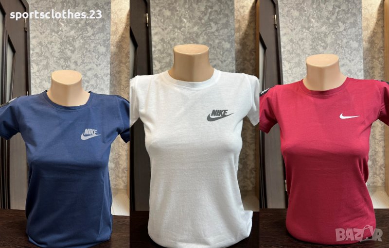 Дамски тениски Nike в червено, тъмно синьо и бяло, снимка 1