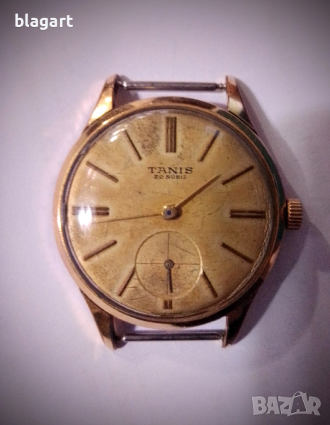 Позлатен швейцарски часовник-Tanis, снимка 1
