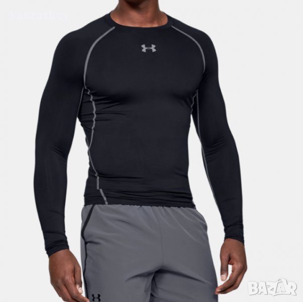 Under Armour HeatGear Long Sleeve Compression Shirt - страхотна мъжка блуза НОВА БЕЗ ЕТИКЕТИ, снимка 1